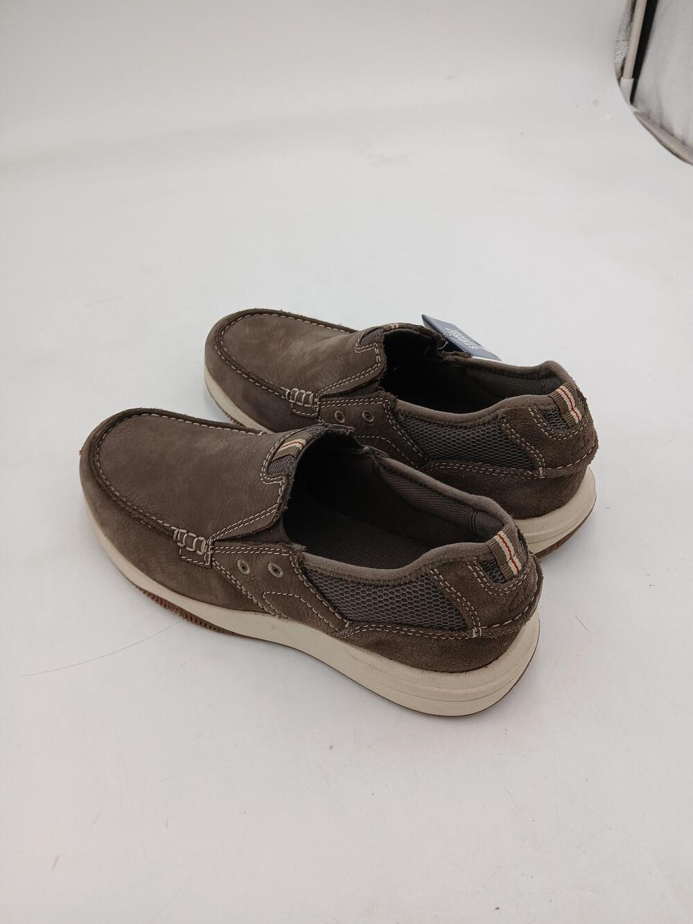 Clarks Shoes Mens Brown Suede Slip On Moccasin Loafers Casual Comfort Size 7